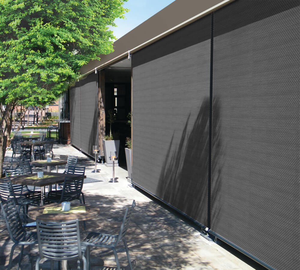 Toldo vertical para terraza o roof garden